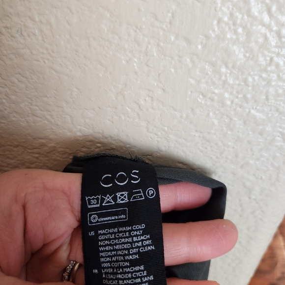 COS Sleeveless Wrap Gathered Green Evening Cocktail Dress Medium - Picture 8 of 9